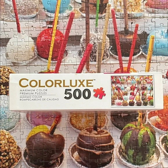 500 Piece Puzzle - Colorful Candied Granny Smith Apples by Colorluxe - Picture 7 of 9